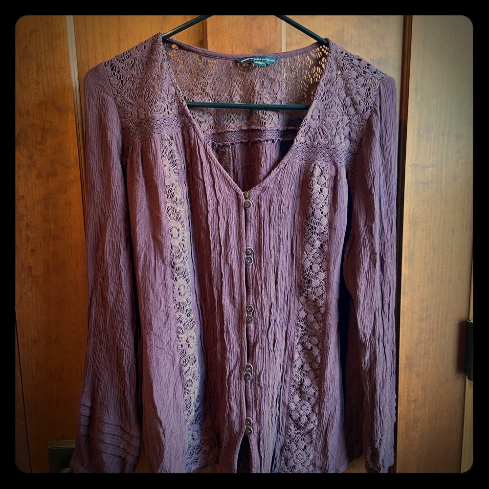 AE lace boho top